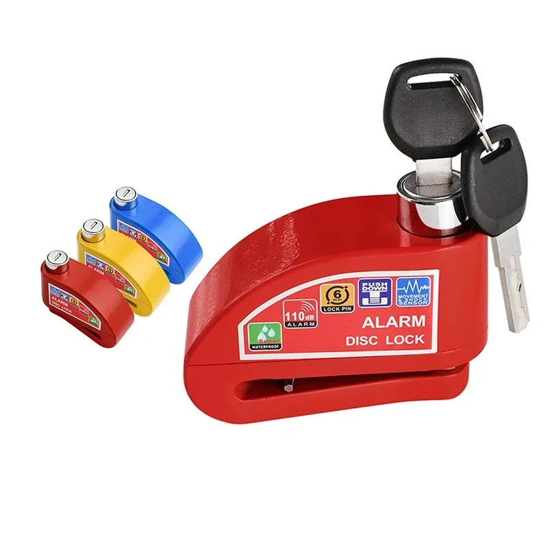 Cerradura de freno de disco con alarma, cerradura antirrobo para motocicleta, candado para bicicleta de montaña, candado para bicicleta eléctrica