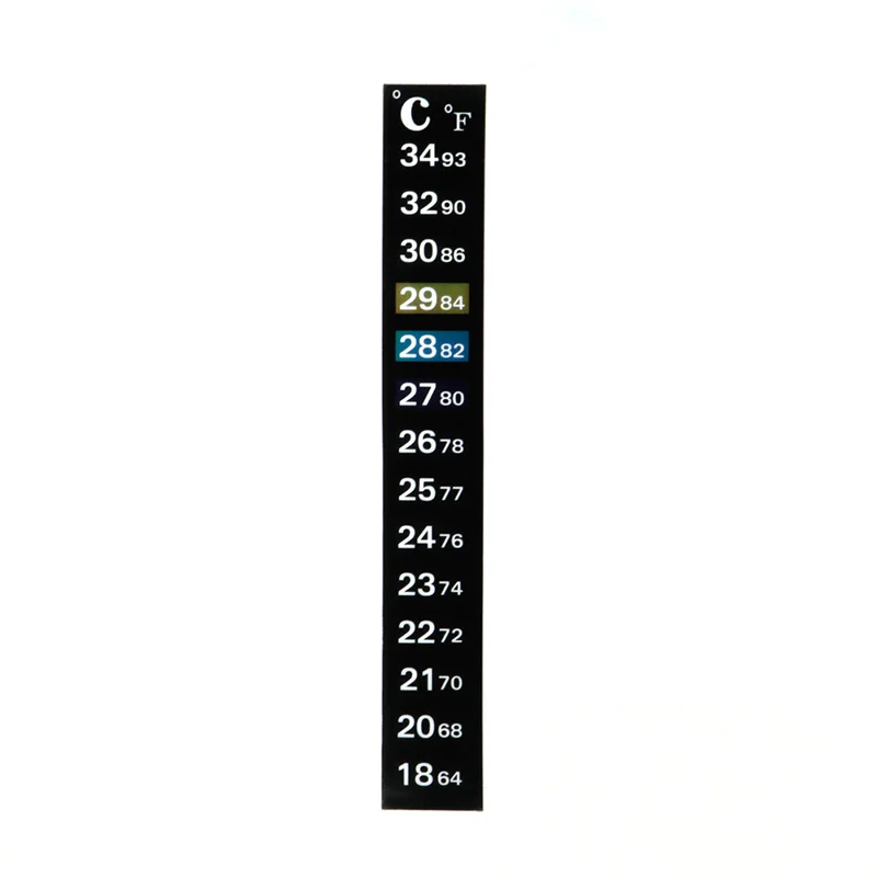 ステッカー温度温度計デジタル表示ストリップ 64-93°F 18-34°C