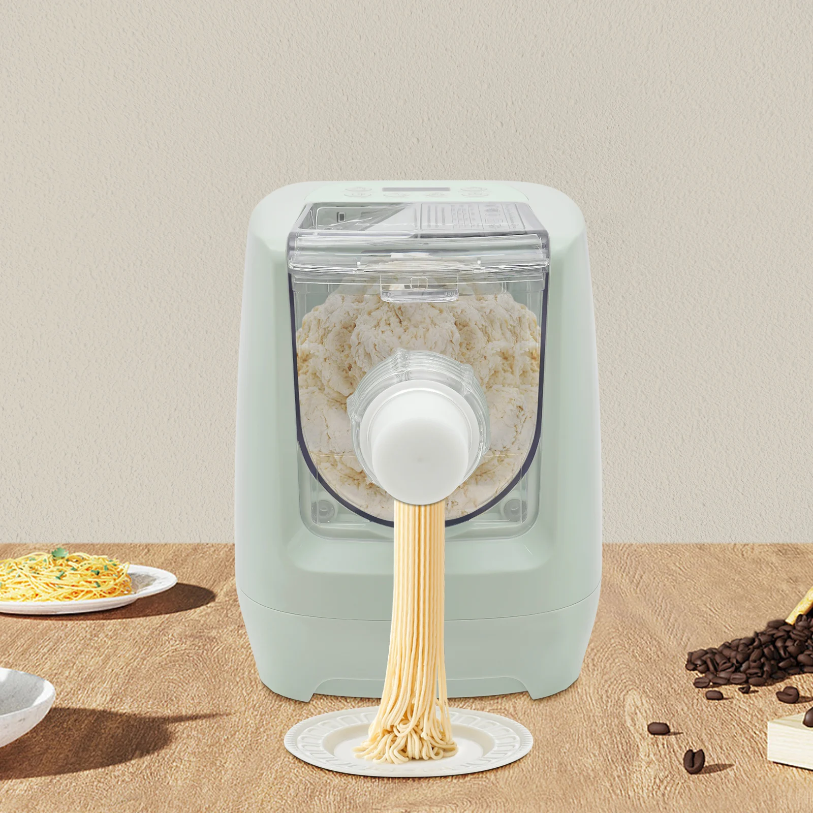 Pembuat Pasta dan Mie Elektrik 260W Otomatis Mesin Pasta 12 Bentuk Mie