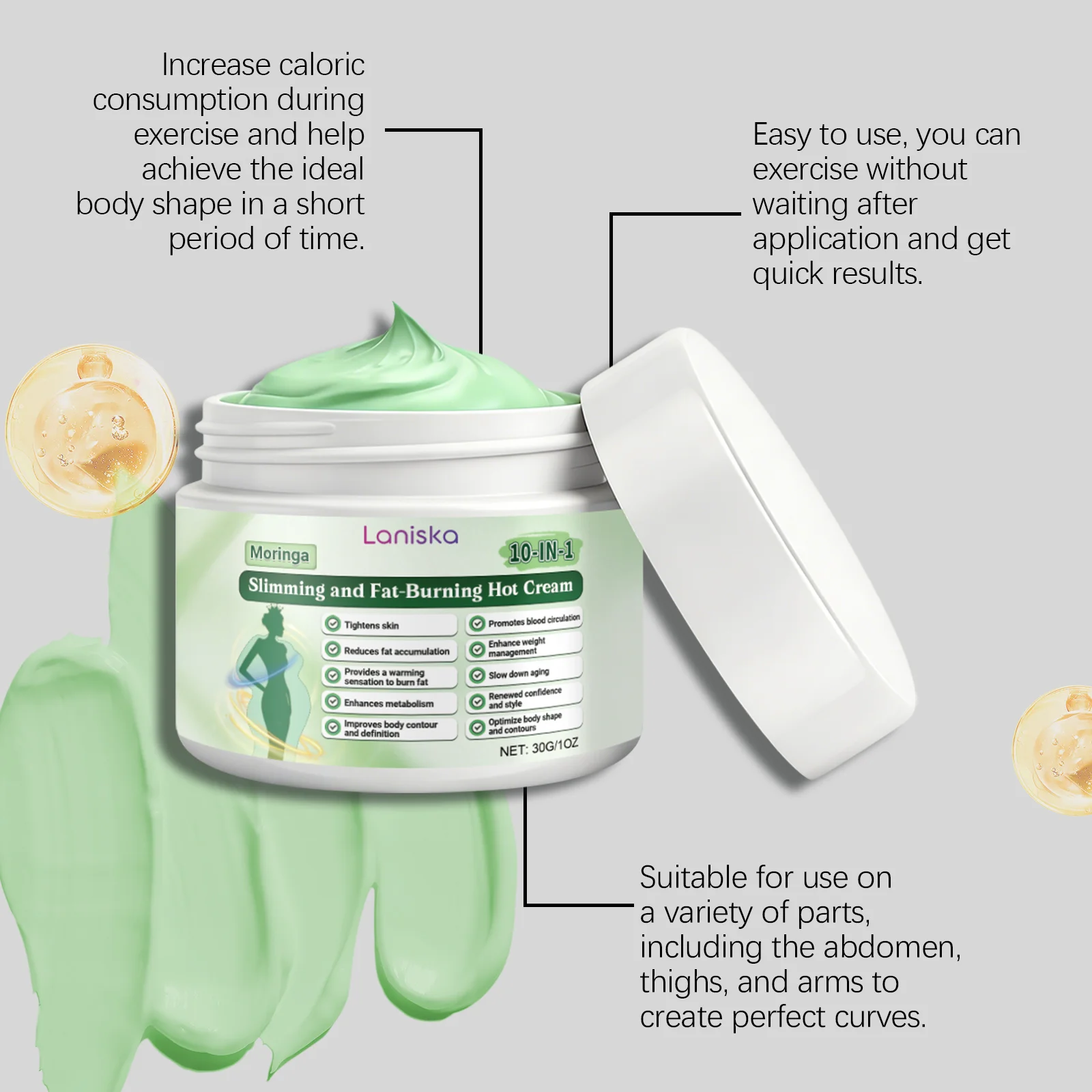 Fat Burner Cream Anti Cellulite Weight Loss Improve Sagging Reduce Fat Accumulation Shaping Firming Lifting Body Slimming Cream