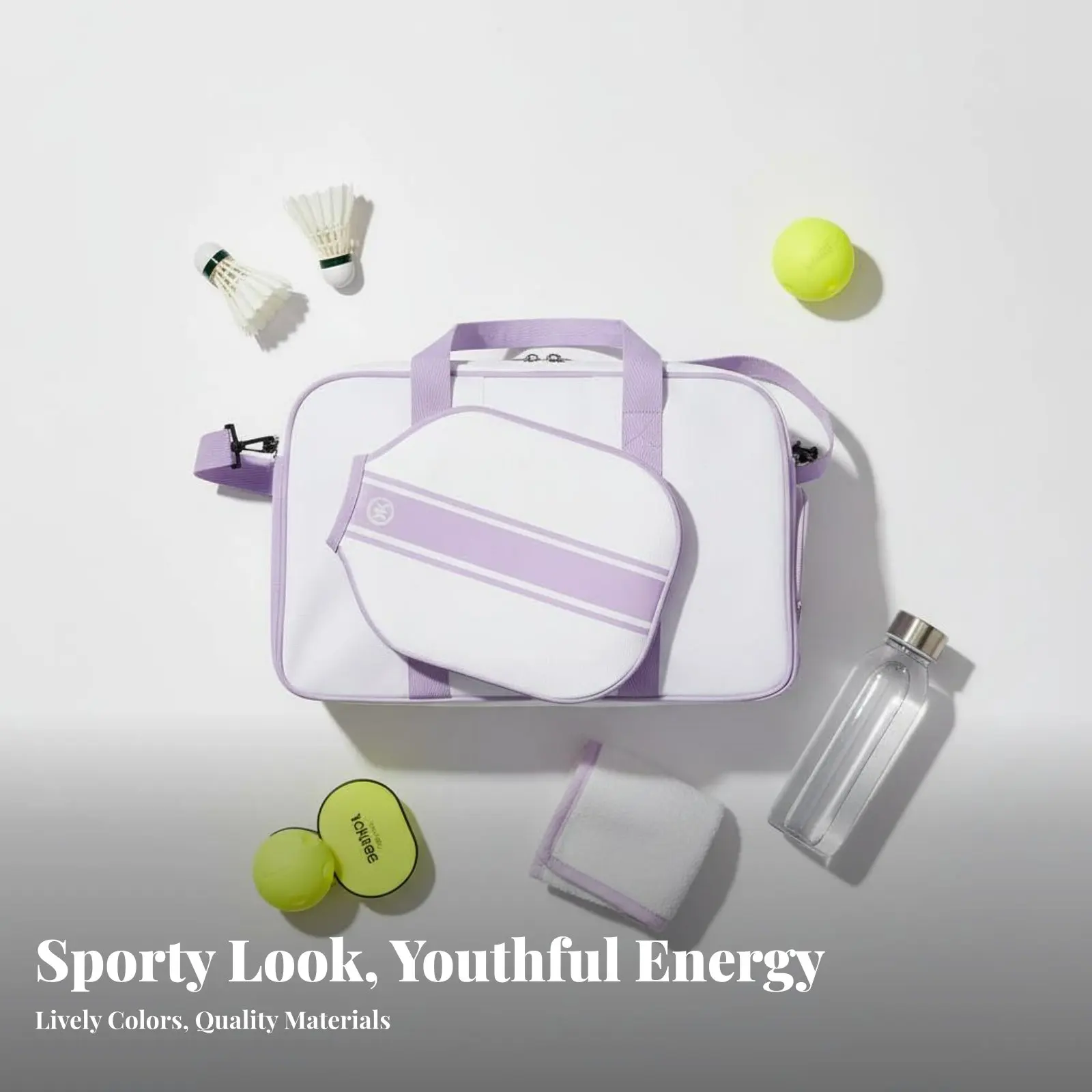 

Badminton Racket Bag Large Capacity Pickleball Paddle Bag Sports Tote with Racket Holder Multiple Pockets Pickleball Court Tote