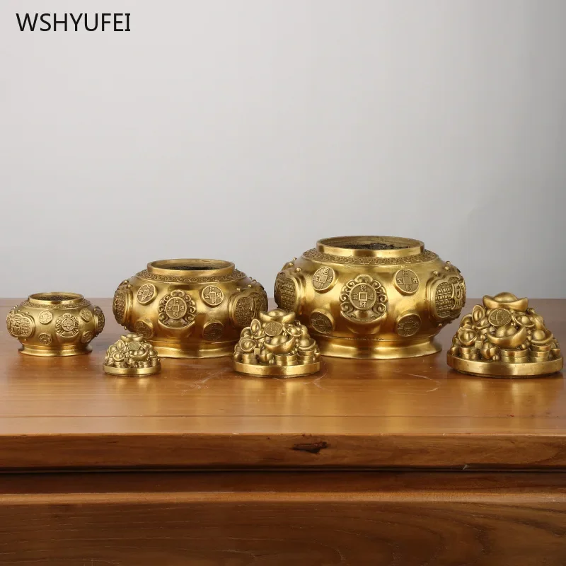 1pcs Treasure Basin Ornament Home Feng Shui Ornament Office desktop decorations Store opening gifts Home decor  accessories
