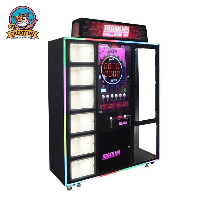 Coin operated 10 Seconds Challenge gift vending game machine prize game machine