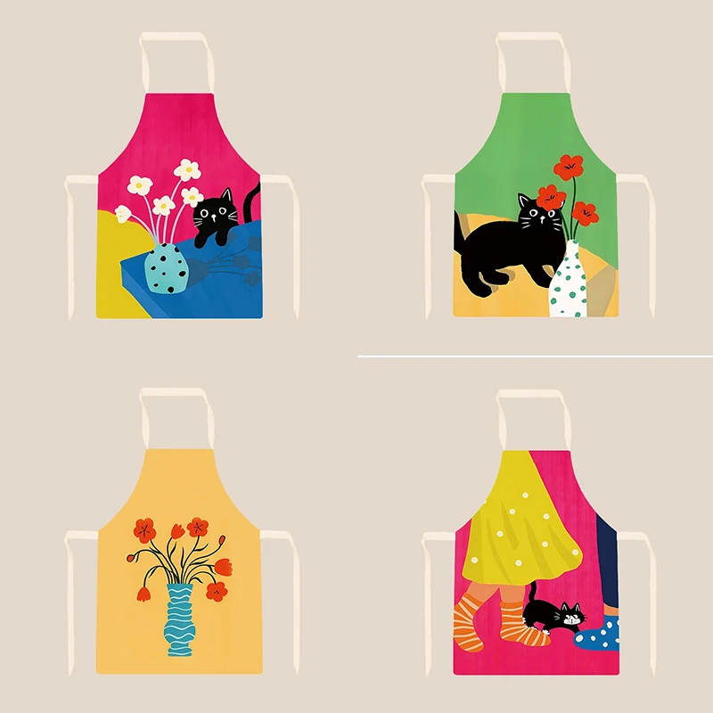 

Nordic Dopamine Ins Series Тканевый фартук без рукавов на талии Кухня для приготовления пищи Домашний комбинезон для взрослых