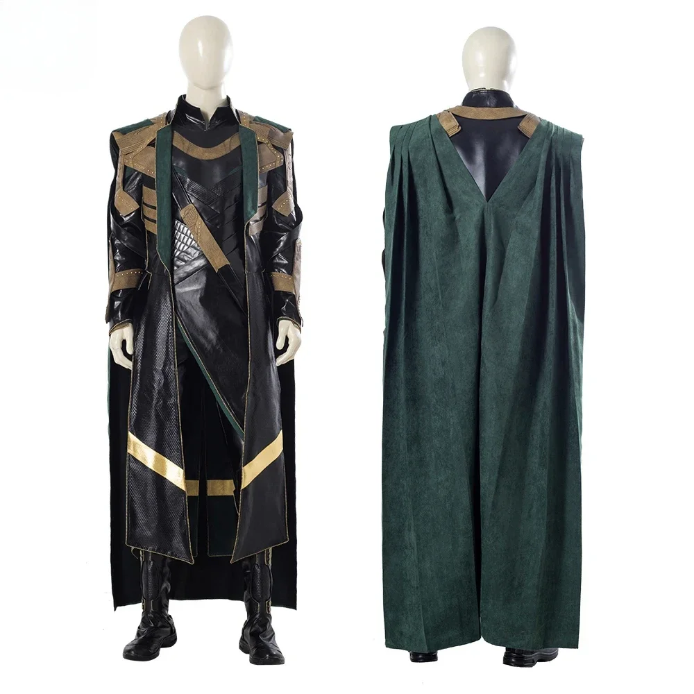 

Superhero Loki Cosplay Costume Loki Armor Suit with Cape Luxious Outfit for Halloween Carnival Fancy Suit for Men