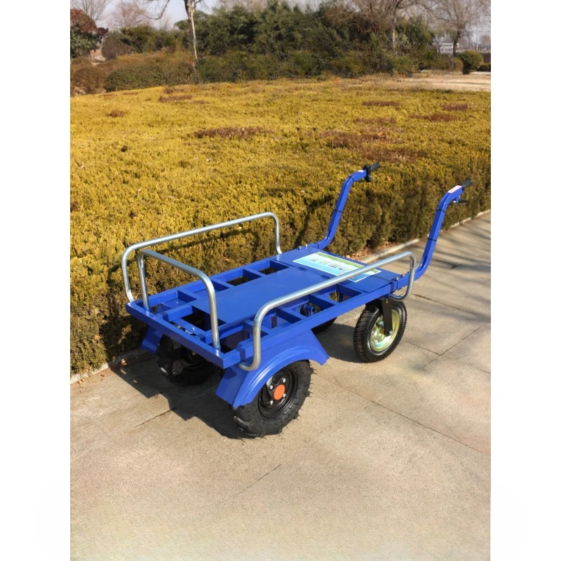 

Electric agricultural four-wheeled trolley household two-wheeled truck breeding orchard climbing transport trolley