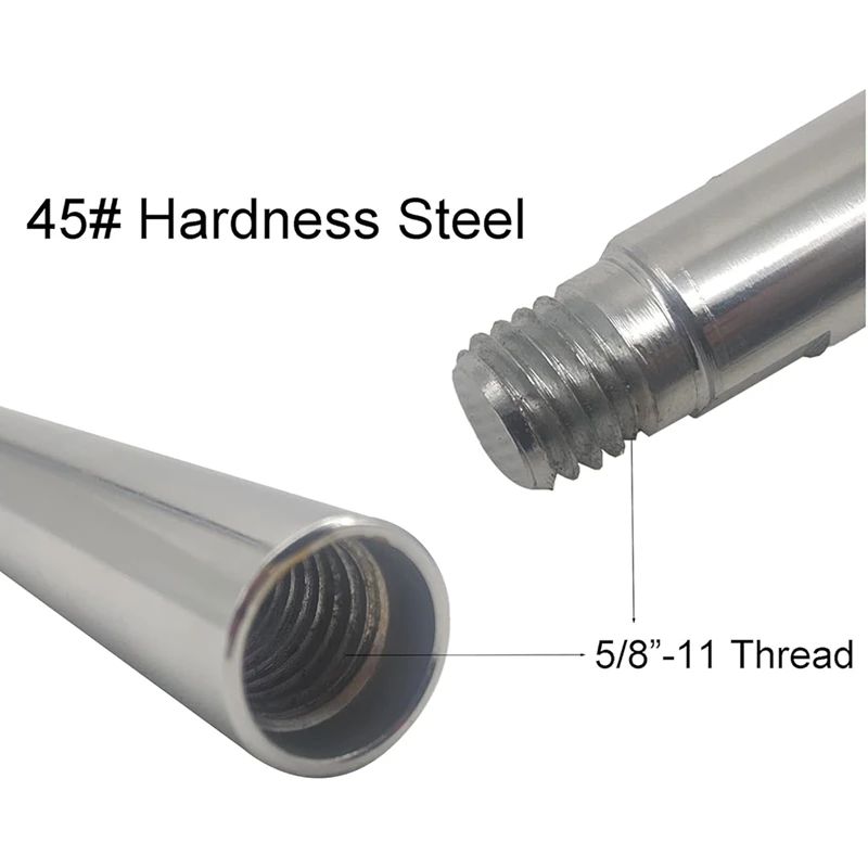 ABRW Angle for Grinder Extension Shaft 5/8-11 Set 3/4/5.5 Inch with Adjustable Spanner Wrench Flange for Nut Kit Car Polisher