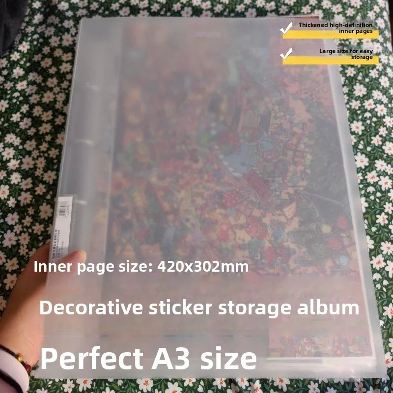 thickened-a3-page-dividers-landscape-sticker-album-large-version-micro-scene-sticker-folder-children's-storage-organizer