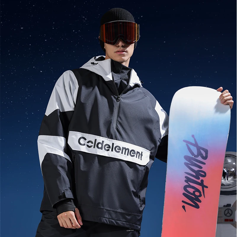 

2025Winter Outdoor Ski & Snow Wear 4f Lightweight Ski Jackets For Men Sportswear 100% Polyester Adults Waterproof Suit