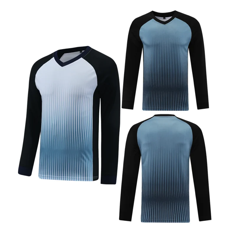 Long Sleeves Referee Basketball Jerseys Adult Professional Umpire Shirt V-Neck Athletics Match Badminton Table Tennis Judge Top