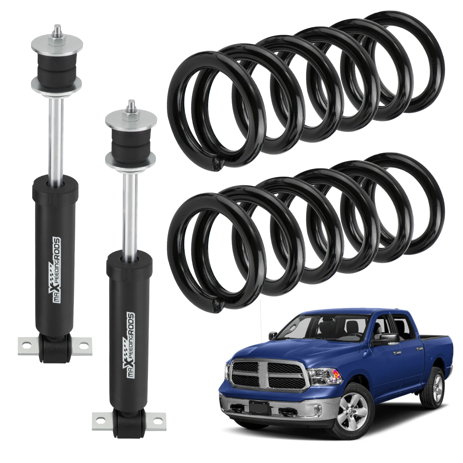 2in Leveling Lift Kit For Dodge Ram 1500 2WD 2009-2018 Shocks Coil Springs