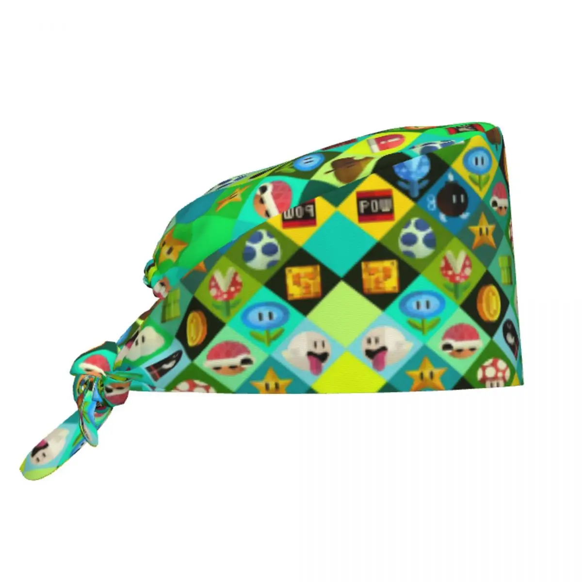 

Custom Adjustable M-Marioed Pattern Working Hat Men Women Cartoon Game Surgical Hat Scrub Nursing Doctor Surgeon Cap for Nurse