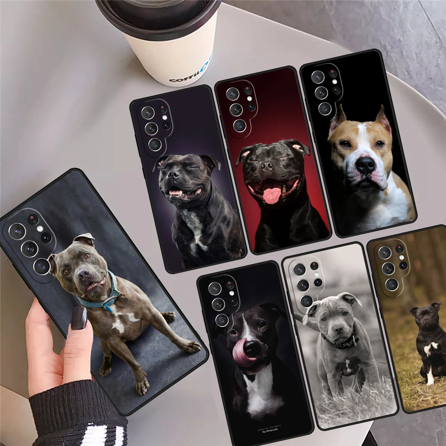 Staffordshire Bull Terrier Staffy dog Phone Case Cover For Samsung Galaxy S24 Ultra 23 S22 Plus S21 FE S20 S9 S10 Note 10 Pro 20