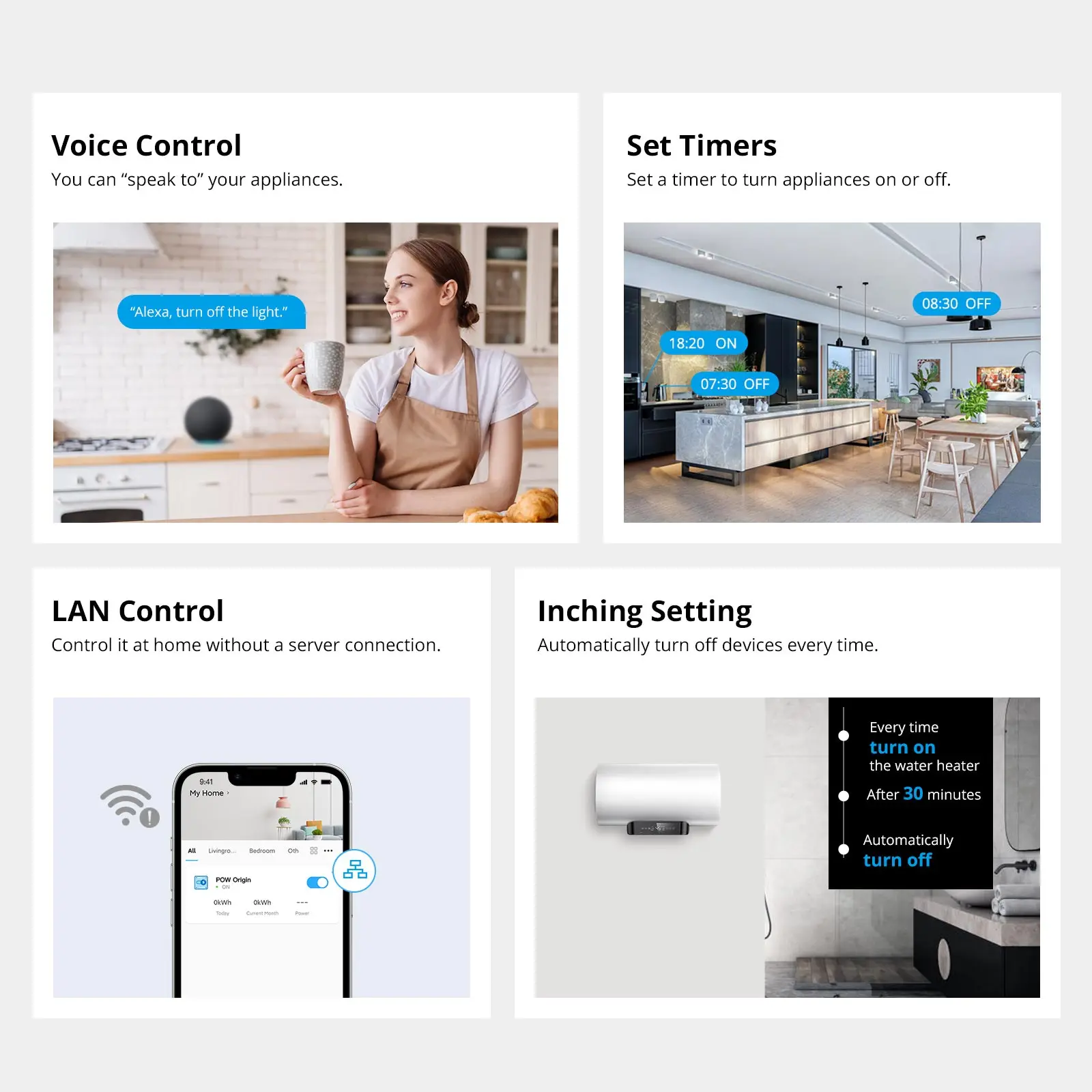 SONOFF POW Origin Powr316 Intelligence Power Meter Switch 16A Wifi Remote Smart Switch With Alexa Google Home eWelink App