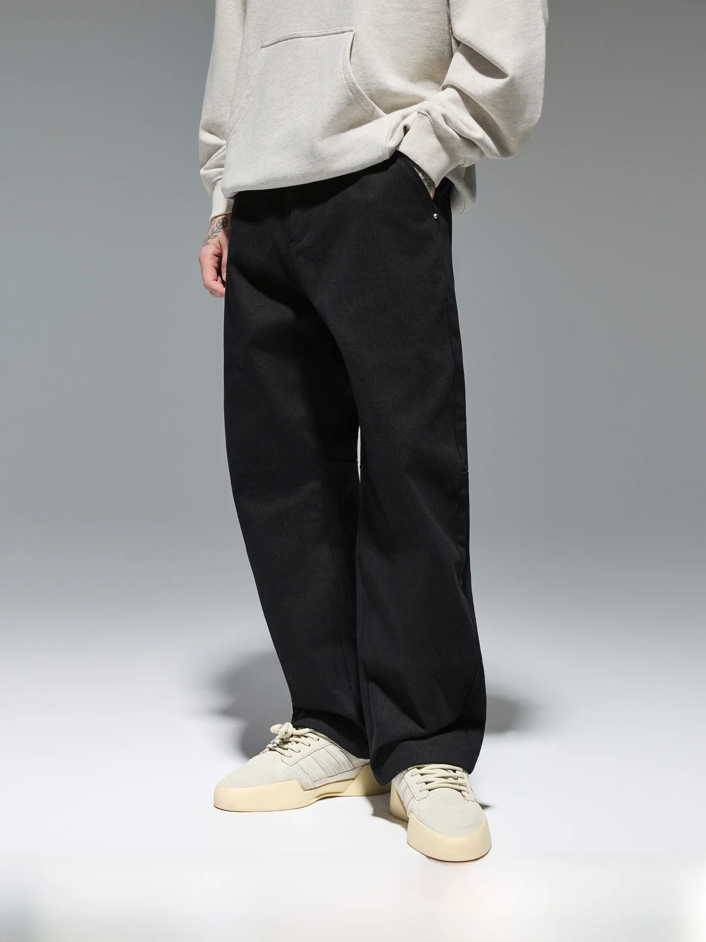 

Loose Straight Leg Cotton Casual Pants for Men American Sle Faionable Commuter Workwear Trousers Autumn New Arrival