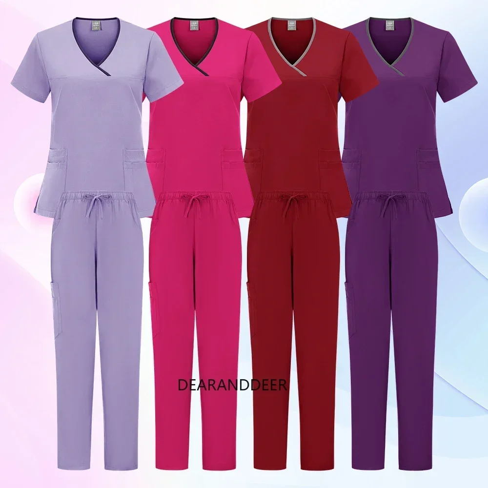 Uniforme de médico de hospital, ropa médica de alta calidad, resistente a las arrugas, elástica, adelgazante, bata de enfermería