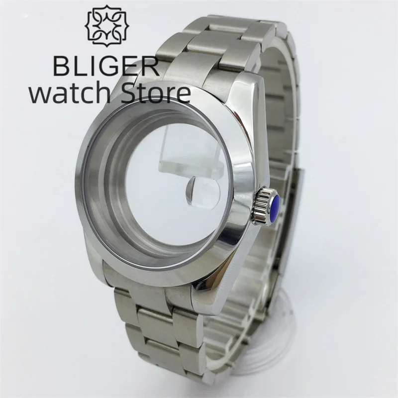 BLIGER 36mm/40mm Silver Stainless Steel Case Sapphire Glass Fit NH34 NH35 NH36 ETA2824/36 PT5000 Mingzhu DG Miyota8205 Movement