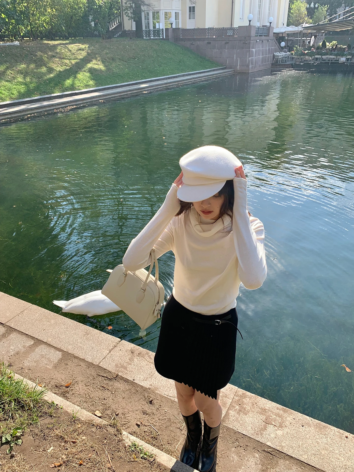 

Kernel Cosmos Ленивый вязаный свитер, женский облегающий длинный свек Crew Ne шерстяная пряжа с манжетами, свободный осенний топ Sle Faion