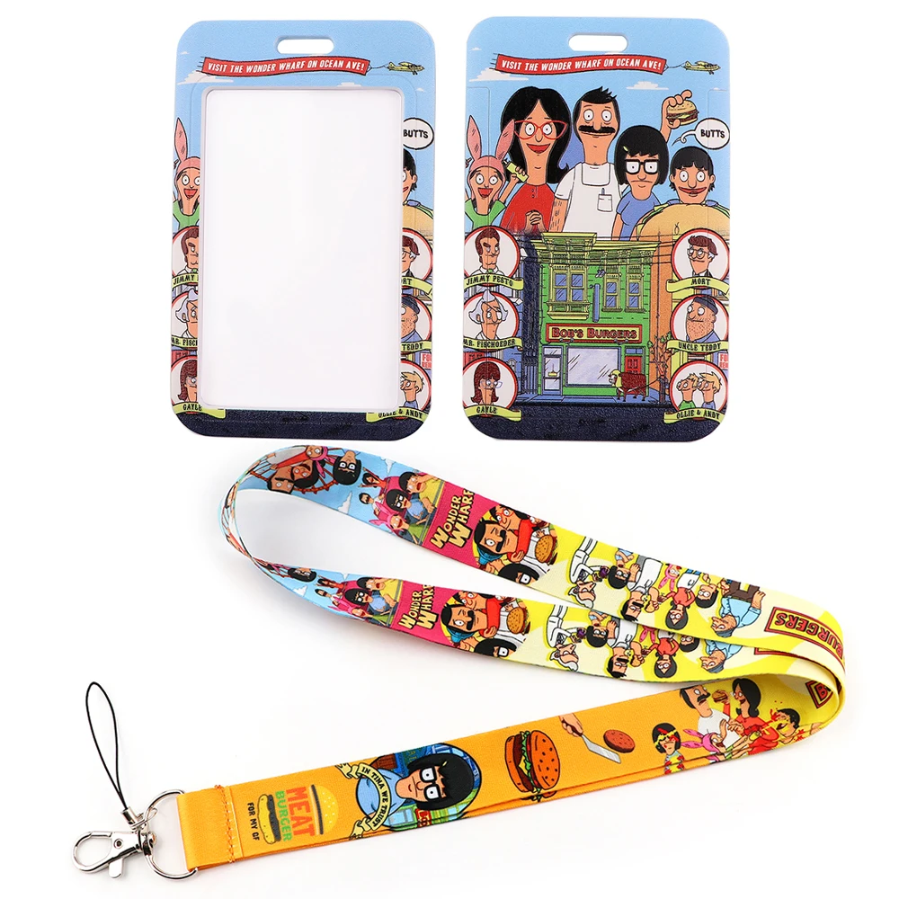 LX1089 Funny Family Neck Strap Lanyards for Pendant Key ID Card Gym Cell Phone Strap USB Badge Holder Cartoons Mobile Phone Rope