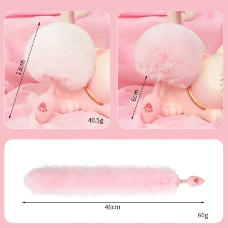 Silicone Bunny Tail Anal Plug Cute Cosplay Tail Accessary Erotic Sex Toy Cat Paw Buttplug Adult Toy for Women Men Anus Sex Shop