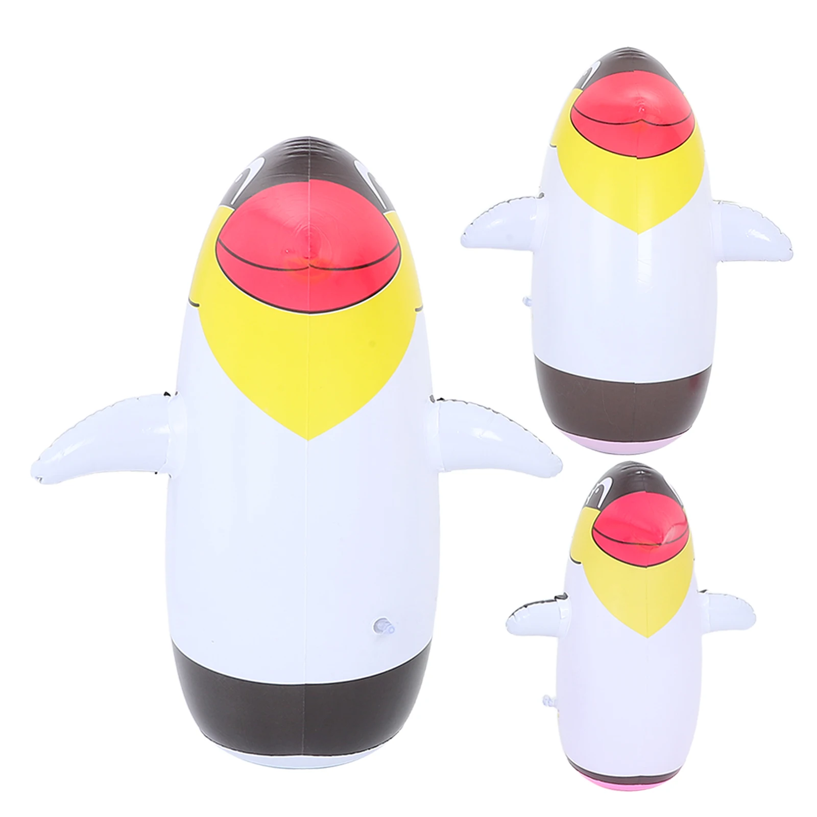 

3 Pcs Inflatable Penguin Tumbler Cute Shaped Party Decorations Cartoon Child