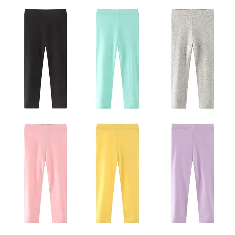 2-7T Spring Autumn Solid Color Baby Leggings Soft Elastic Modal Cotton Skinny Pants Girl Leggings Breathable Kid Tights Trousers