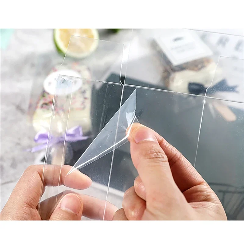 50 قطعة Cakesicle صندوق شفاف الآيس كريم على شكل كعكة أداة زخرفة صناديق بلاستيكية قابلة للطي للزينة كعكة Packaing