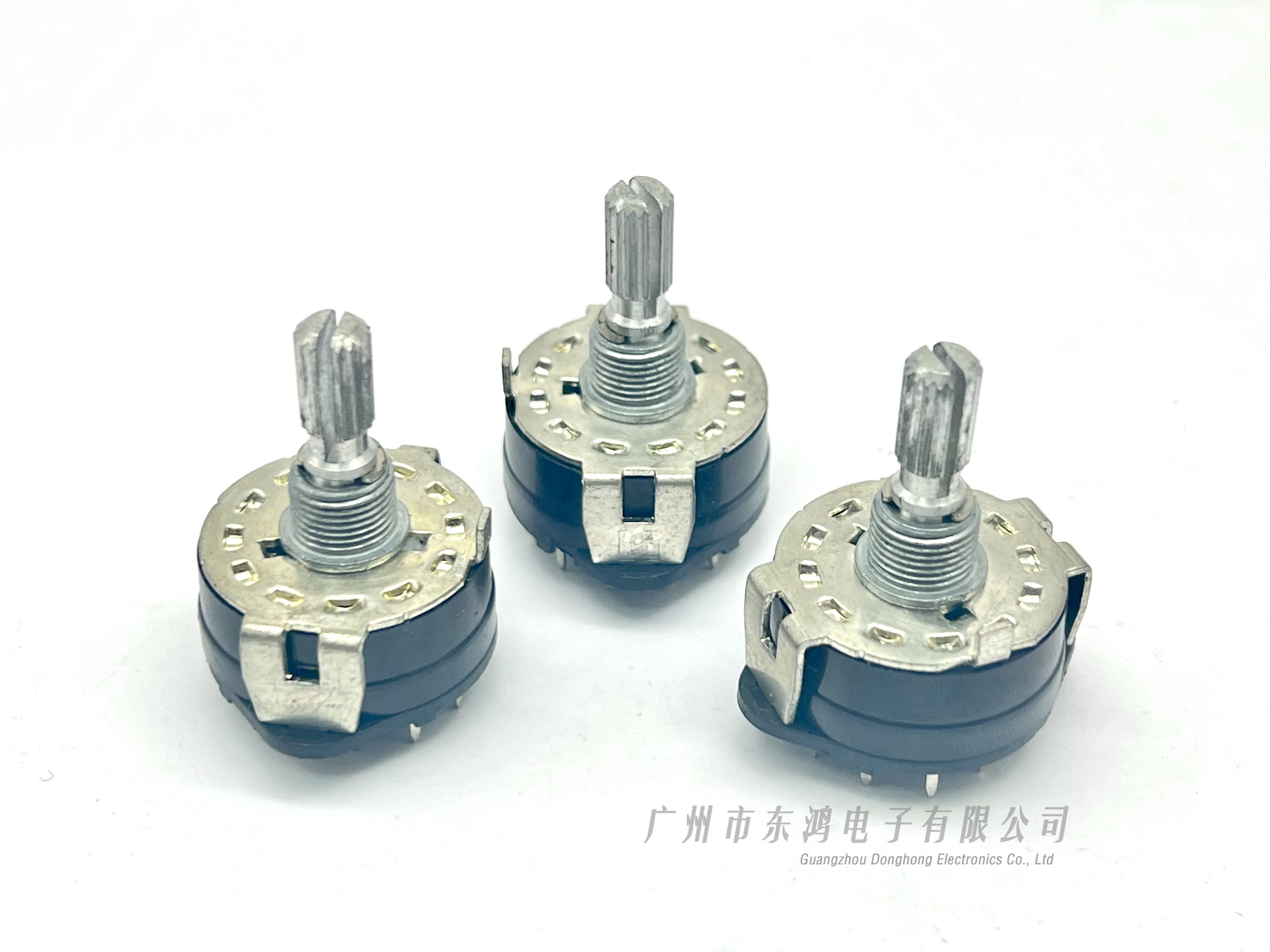 1 PCS RS25 band switch Shift position rotary switch 2 poles 6 stops