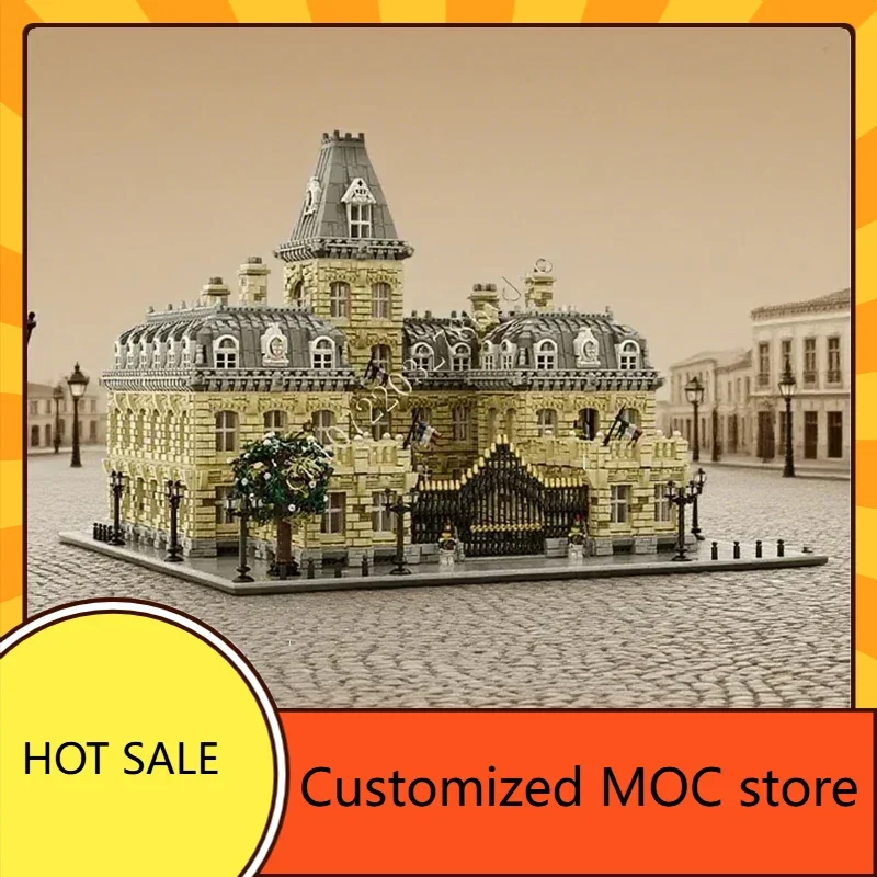 

23399 шт., золотой дворец, юбилей, французский дворец, MOC, головоломка Streetview, креативная игрушка на Рождество, день рождения, подарки