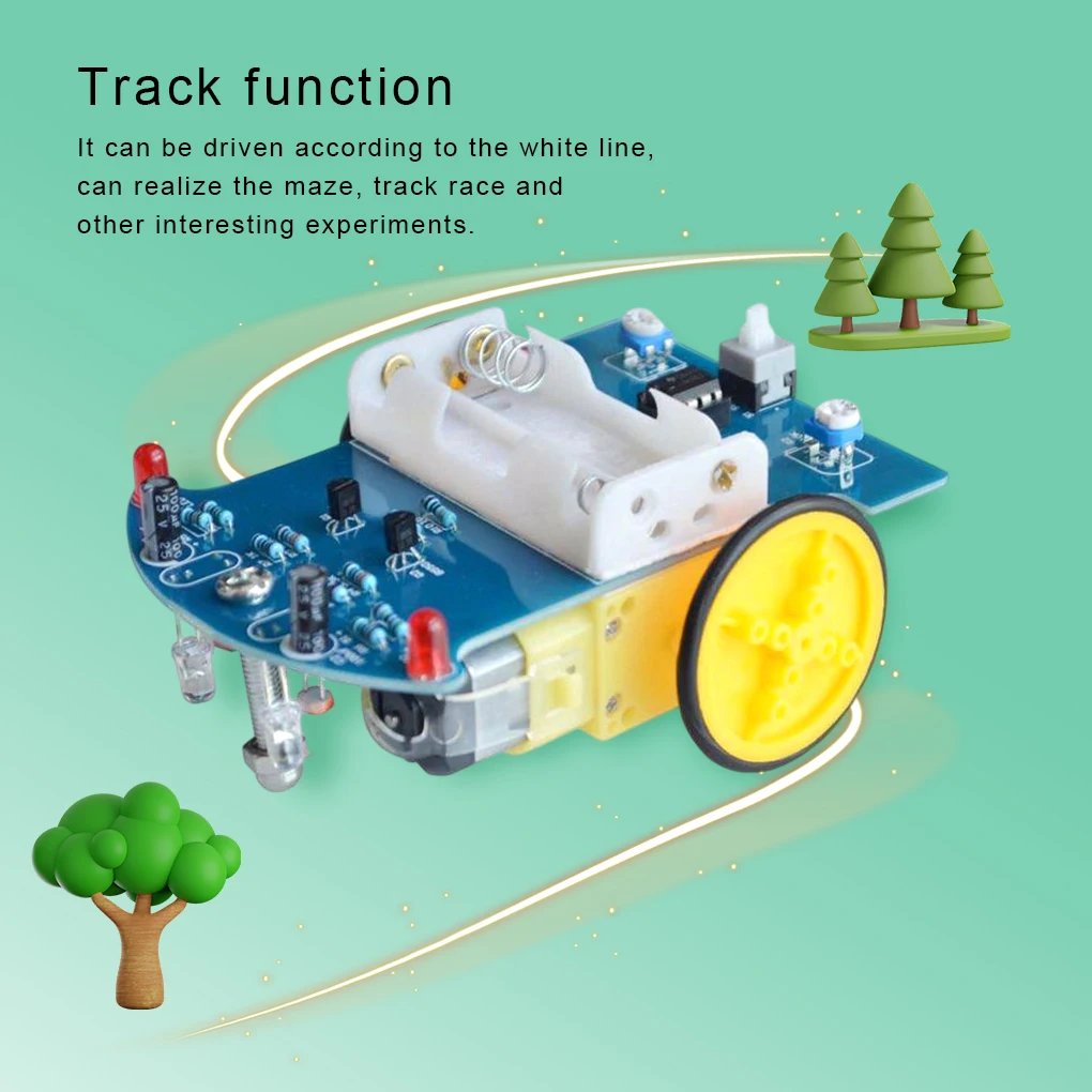 Tracking Line Car DIY Kit Making Accessories Line Following Cars Set Type