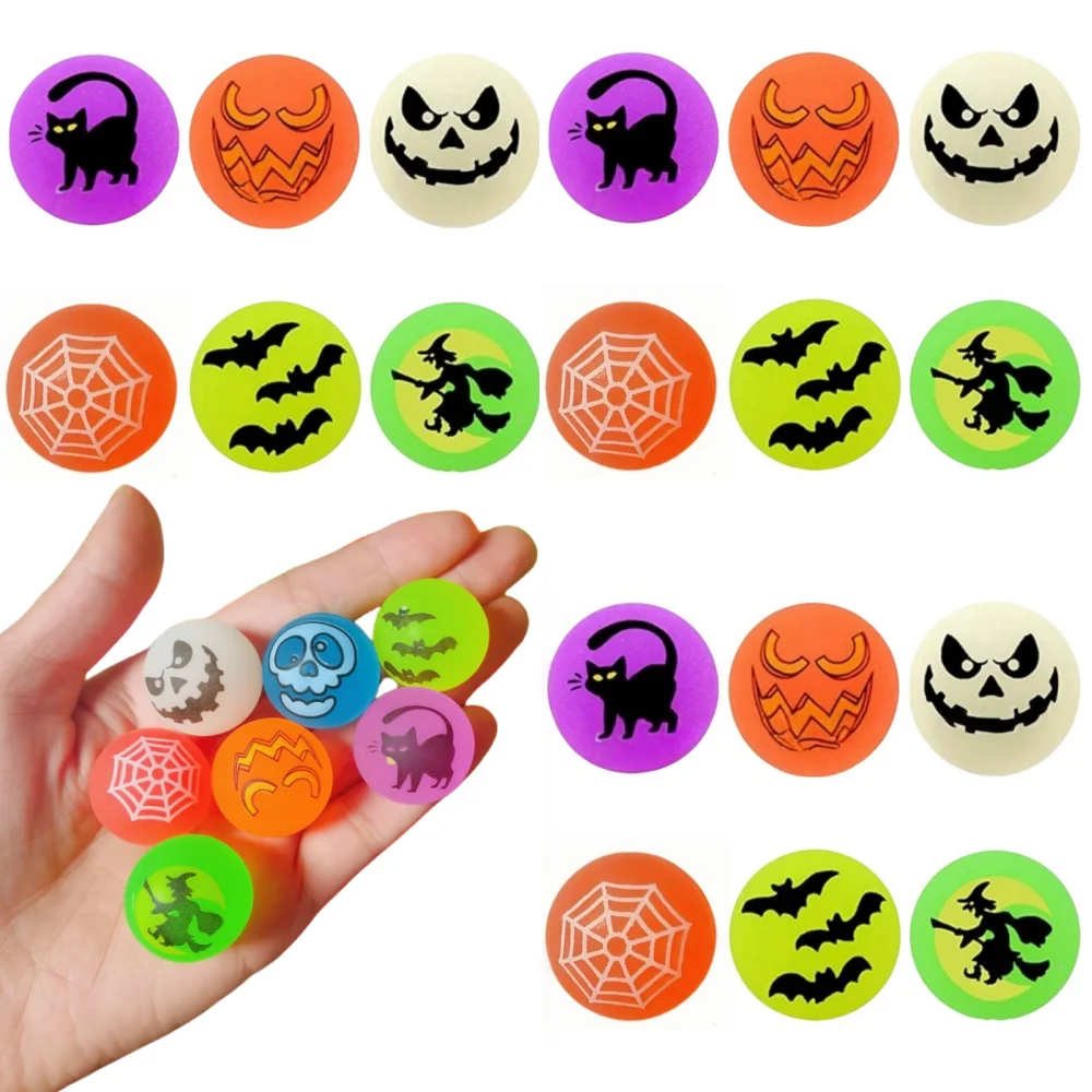 10-50 Uds. Bola Flexible para Fiesta Temática de Halloween al aire libre para Halloween Navidad carnaval jardín de infantes escuela regalo premio paquete de relleno