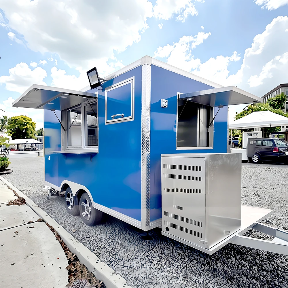 

Food Trailer Coffee Cart Truck Mobile Juice Bar Utility Trailers Offroad Camper Trailer Box trailer in Sale