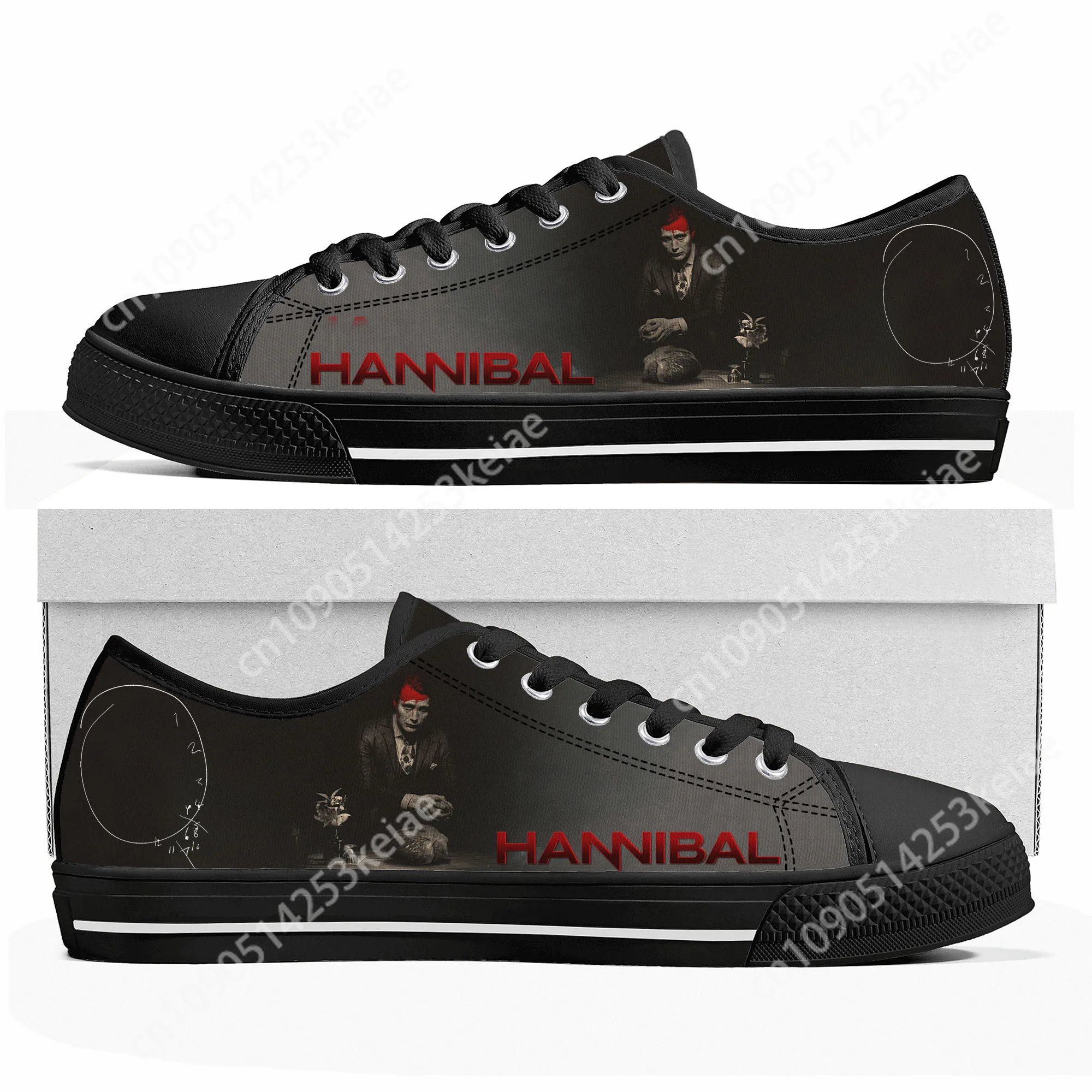 Hannibal Low Top Sneakers Mens Womens Teenager High Quality Mads Mikkelsen Canvas Sneaker couple Casual Shoes Customize DIY Shoe