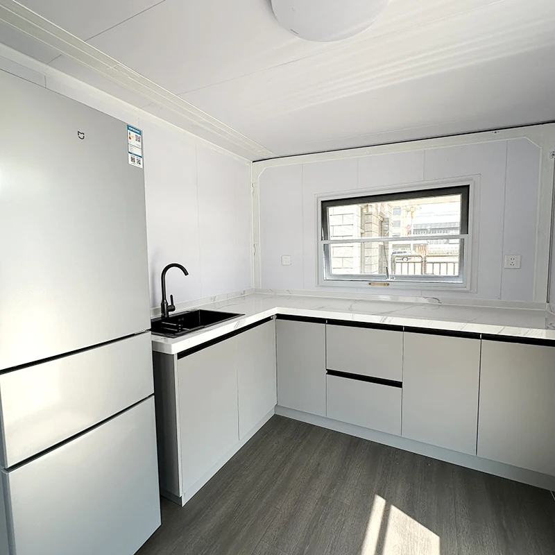 Prefab Folding Home Container Double Wing Extension Room 20 Ft 40 Ft Set Made Sandwich Panel Houses Shops Offices Villas