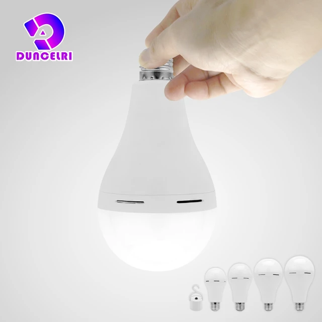 Awaryjna żarówka LED E27 7w 9w 12w 15w Akumulator 1200mAh 85-265V 110V 220V do namiotu kempingowego Lampa zewnętrzna Oświetlenie zewnętrzne