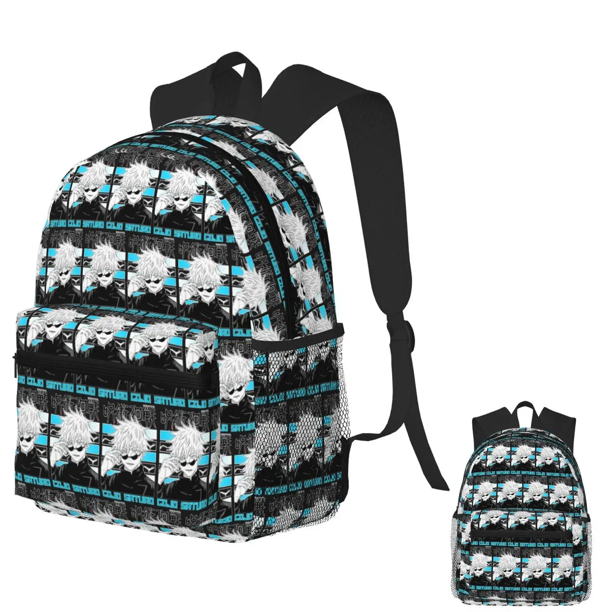 Jujutsu Kaisen Gojo Satoru حقيبة ظهر الطالب حقيبة مدرسية المشي لمسافات طويلة السفر Daypack للبنين بنات موضة حقيبة الكتب حقائب الكتف