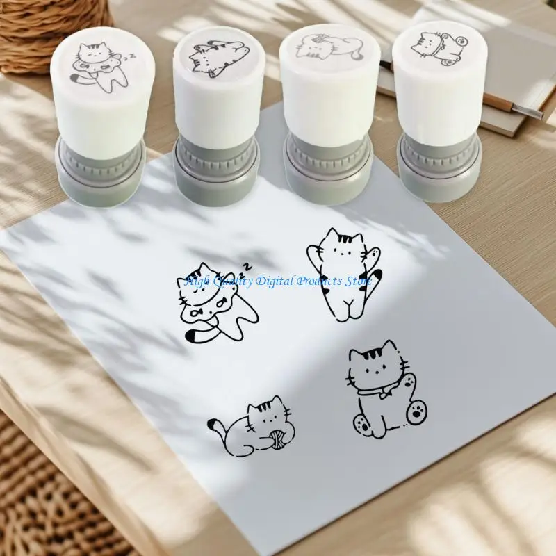 

U2JE Kitten Stamper Children Motivational Stamper for Card Making Classroom Rewarding