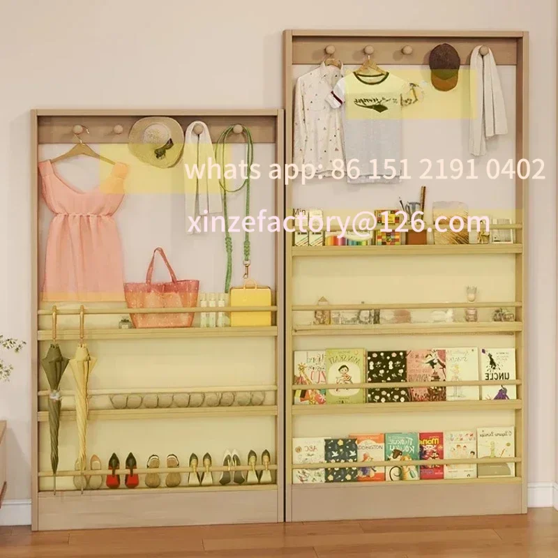 

Customizable na książki z tyłu drzwi Szafka do przechowywania z litego drewna bez wiercenia Stojak na książki