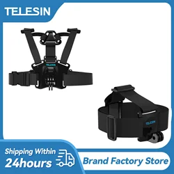 TELESIN-Correa de pecho para Cámara de Acción, accesorio de montaje para GoPro Hero 12, 11, 10, 9, 8, Insta360, DJI Osmo