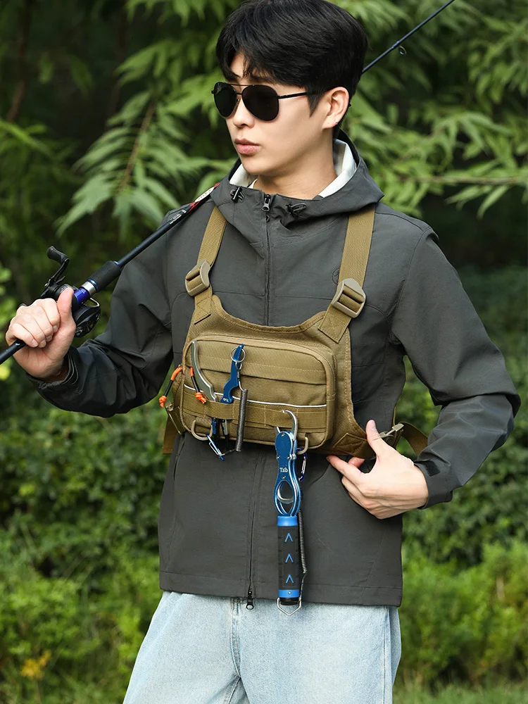 AliExpress scione Tactical Chest Bag for Men Running Front Vest Backpack Rig Pouch Hiking Cycling Outdoor Camping Fishing Hunting Travel Molle Bag