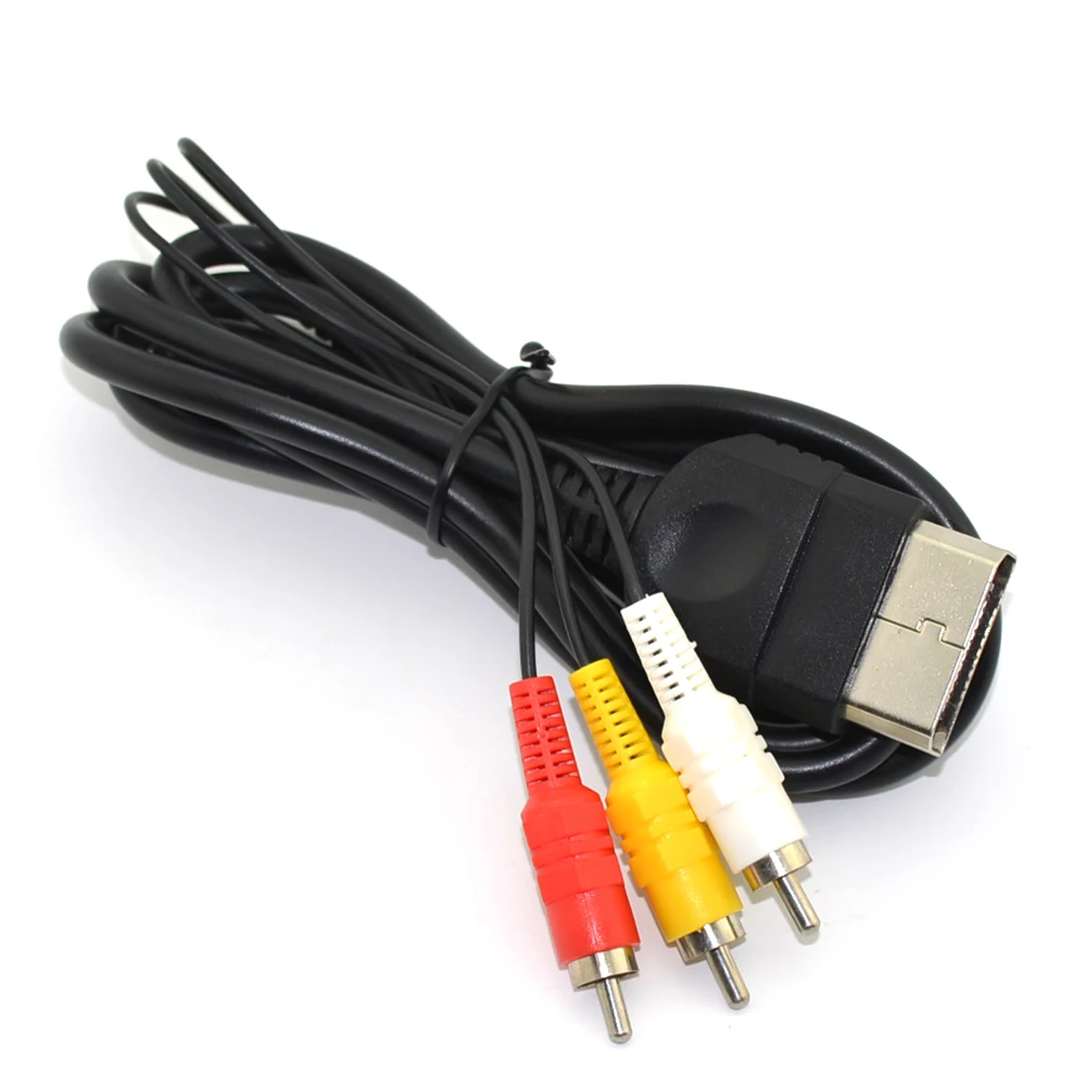 1pcs Audio Video AV Composite Cable Cord For Xbox 3RCA AV Adapter Connector