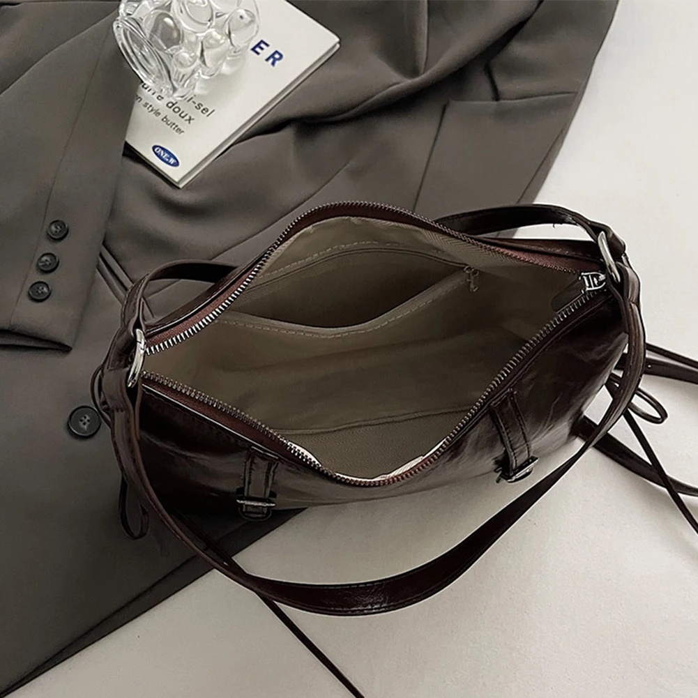 Umhängetasche für Damen, Schleife, Umhängetasche, PU-Leder, verstellbarer Riemen, Handtasche mit Innentasche für Arbeit, Reisen