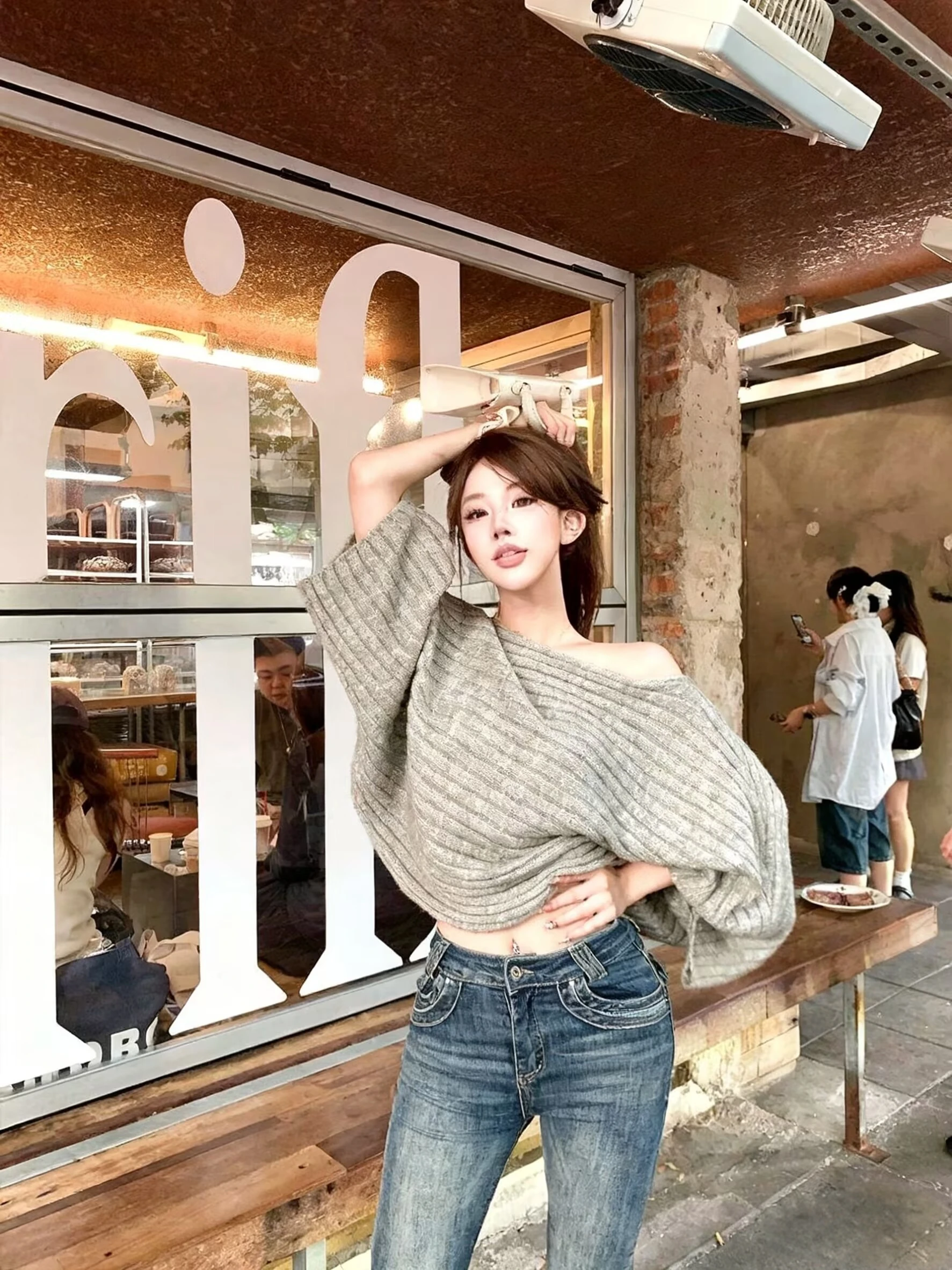 

Low Waist Cotton Stretch Denim Jeans Women's Faionable Waed Blue Slim Fit Elastic Micro Spicy Casual Sle Jeans