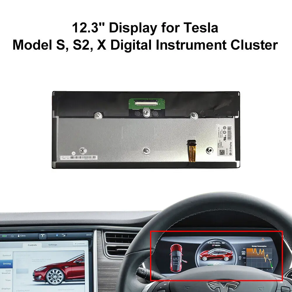 LA123WF1(SL)(01)Digital Instrument LCD Display For Tesla Model S 2012-2016 For Tesla Model X 2015-2021 For Tesla Model S