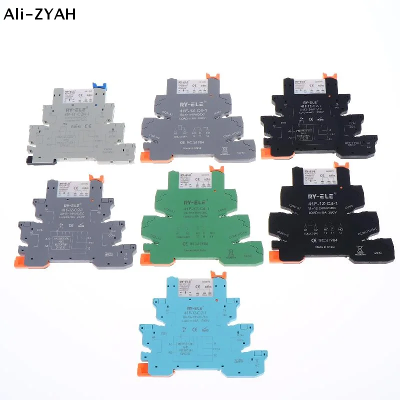 【A3YH】RY41F-1C Ultra-Thin Intermediate Relay - Slim Profile Electromagnetic Relay Module, Compatible With Hongfa RSL Base