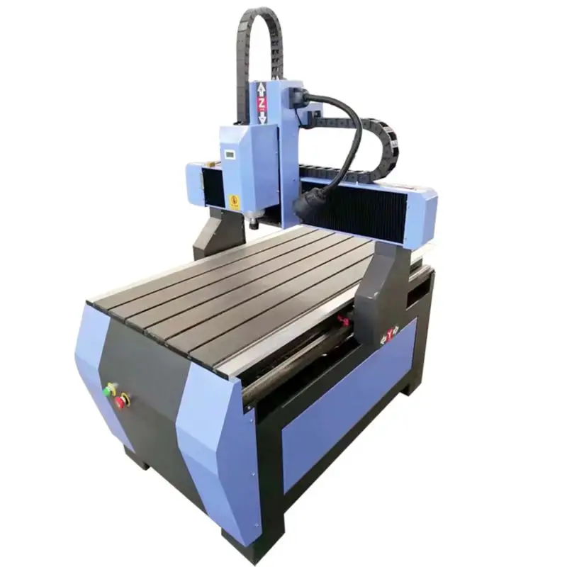Mini 2.2kw Spindle Motor Supply Small Cheap 6090 Desktop CNC Router With Big Rotary For Wood 3D Design