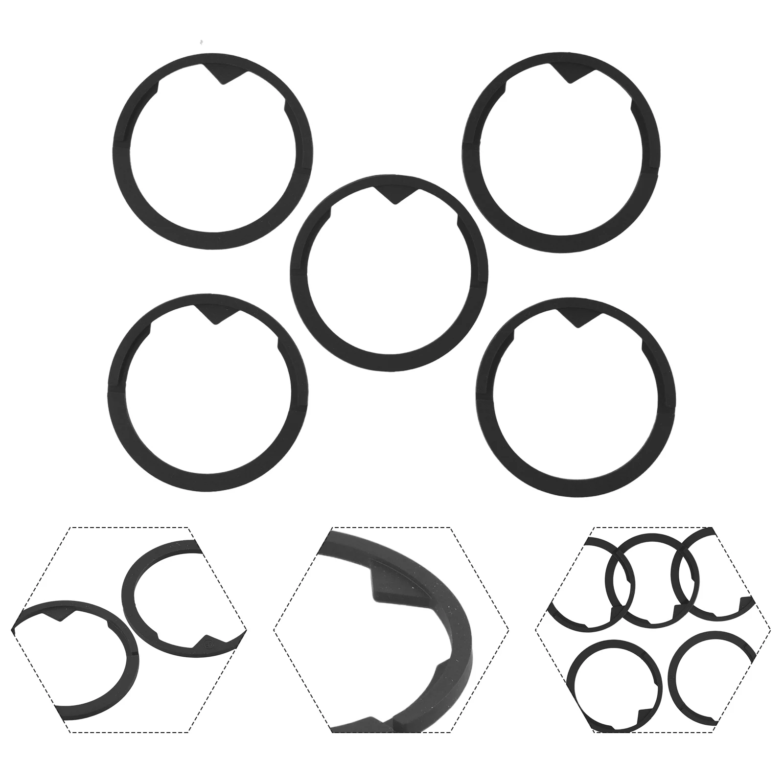 5pcs Upper Burr Rubber Seal For Breville Espresso Machine Prevents Blockages Household Coffee Machine Accessories