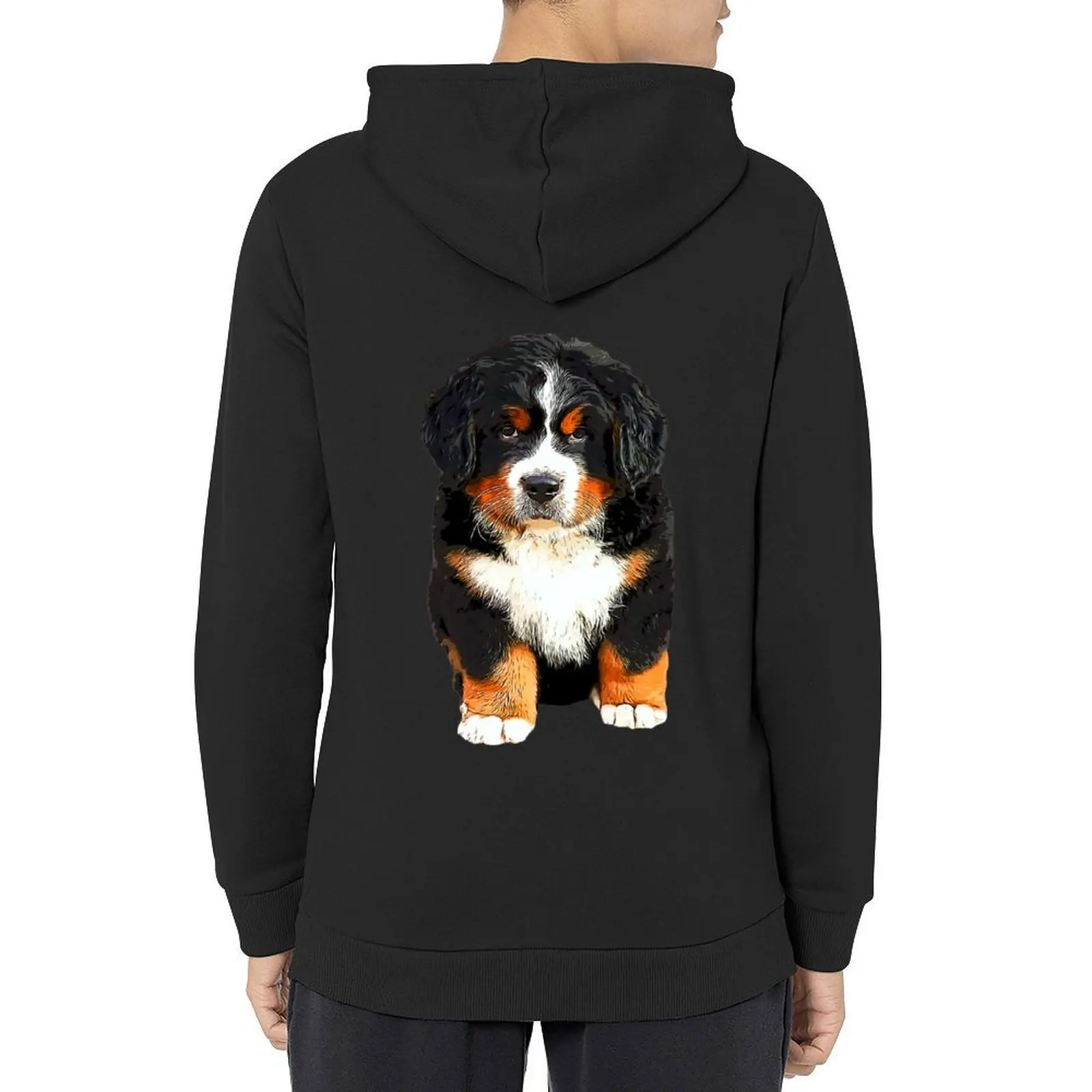 Bernese Mountain Dog Puppy - Super Cute! Hoodie men's sweat-shirt men wear men's clothing men clothes men hoodie