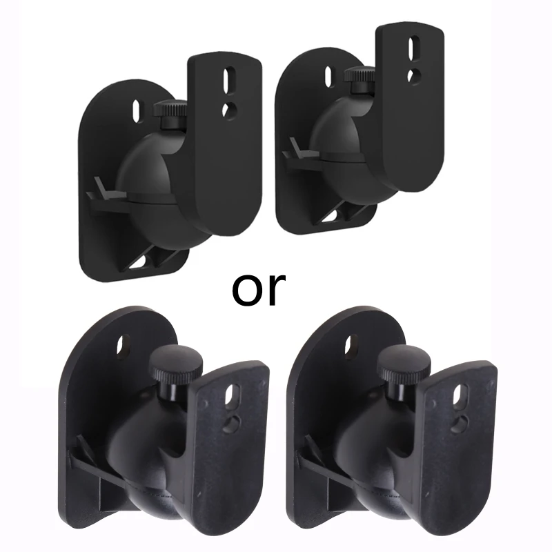 Portable Speaker Wall Mount Bracket Clamp Satellite Ceiling with Adjustable Swivel 180 Degree Rotation for Speaker