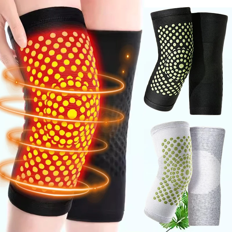 2pcs Winter Self Heating Knee Sleeves Tourmaline Brace Support Far Infrared Keep Warm Knee Warmer Self-heating Knee Pads